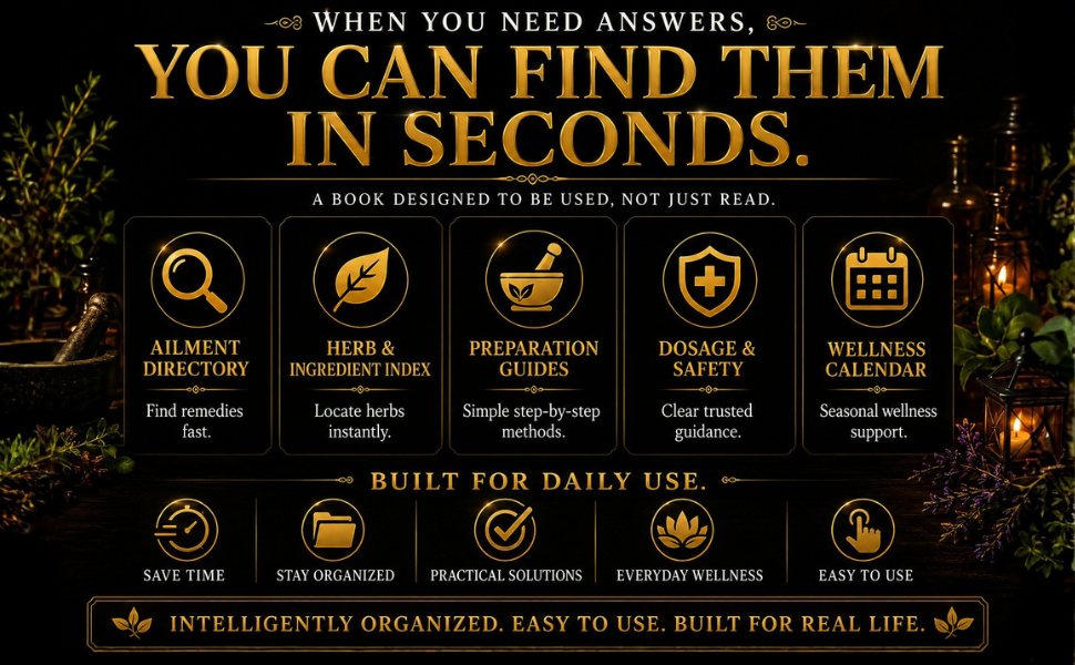 When you need answers, you can find them in seconds: the reference system of The Ancient Book of Remedies